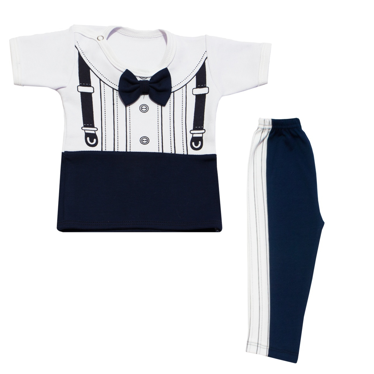 ست تی شرت و شلوار نوزادی پسرانه مدل 21-08