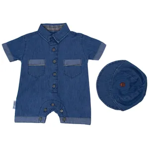 ست سرهمی و کلاه نوزادی پسرانه بیبی بو کد 9331