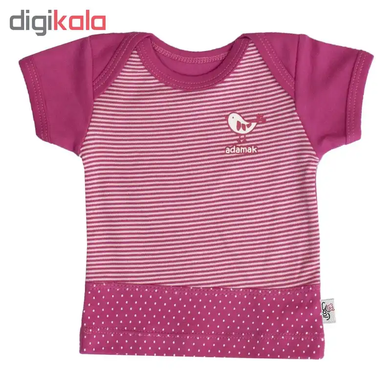 تیشرت آستین کوتاه نوزادی آدمک طرح پرنده کد 0001