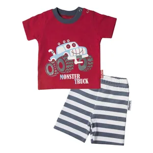 ست تیشرت و شلوارک  پسرانه آدمک کد 168800 رنگ قرمز