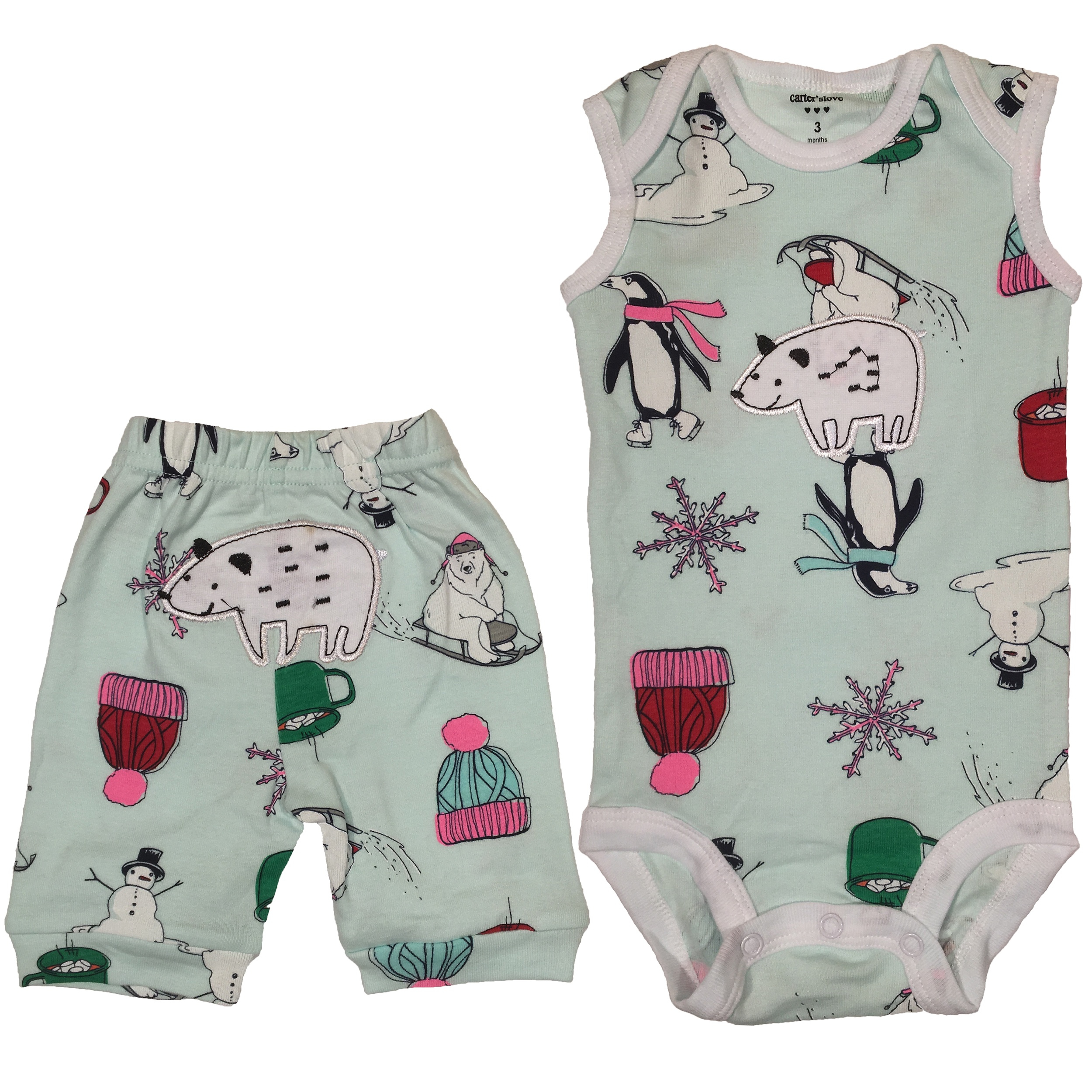 ست بادی و شلوارک نوزاد کارترزلاو مدل 10056-17