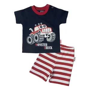 ست تیشرت و شلوارک پسرانه آدمک  کد 168800 رنگ سرمه ای