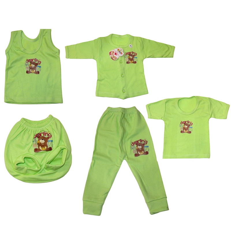 ست 5 تکه لباس نوزادی کوشا طرح خرس کد 2874