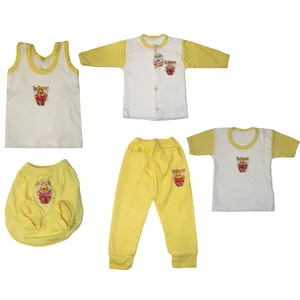 ست 5 تکه لباس نوزادی کوشا طرح خرس کد 2875