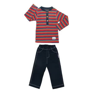 ست تی شرت و شلوار نوزادی پسرانه آدمک مدل 1155011 کد 04