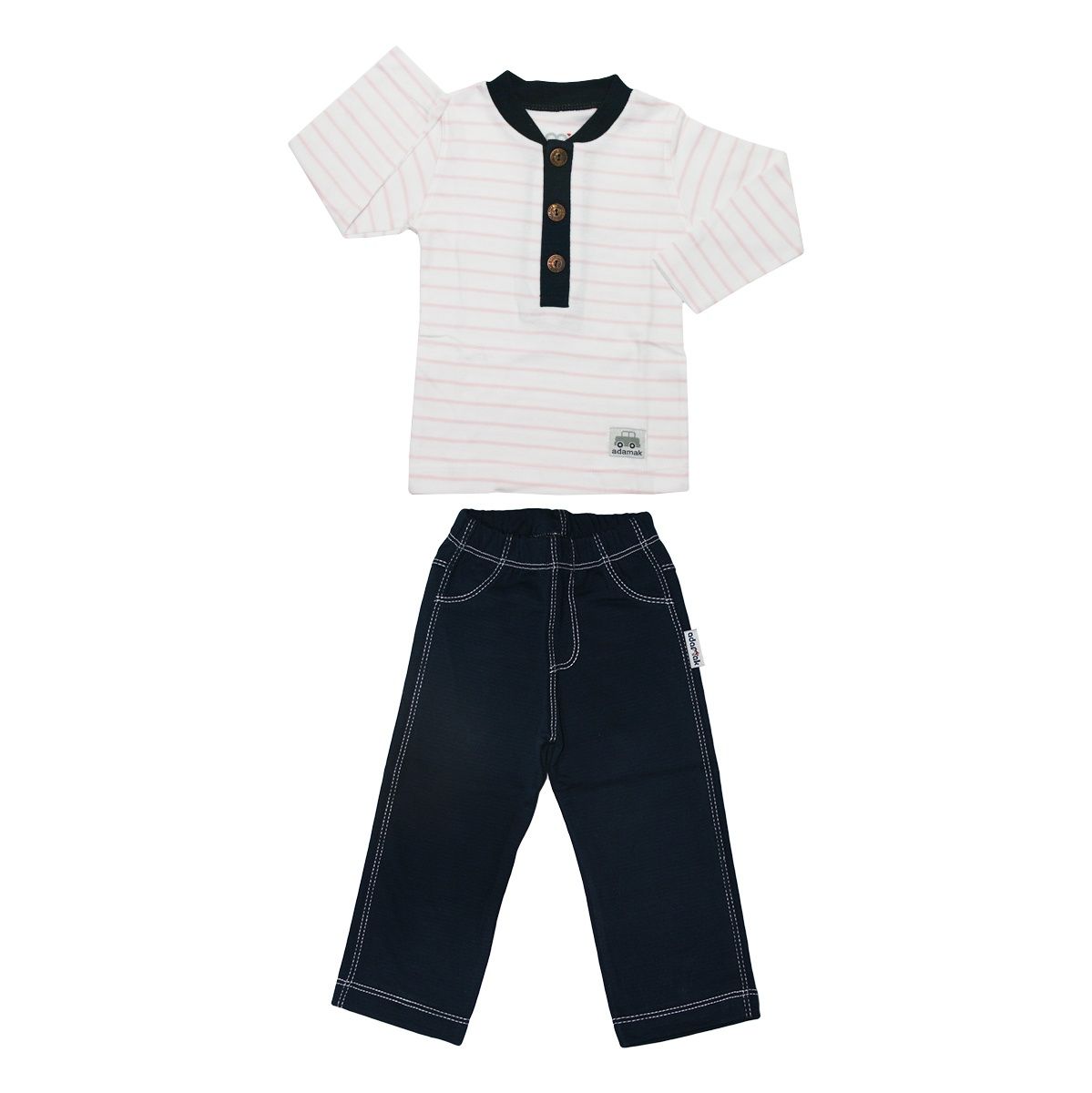 ست تی شرت و شلوار نوزادی پسرانه آدمک مدل 1155011 کد 13 -  - 1