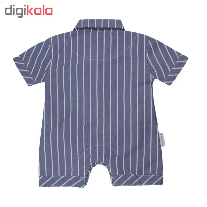 ست سرهمی و کلاه نوزادی پسرانه بیبی بو مدل stripedjean