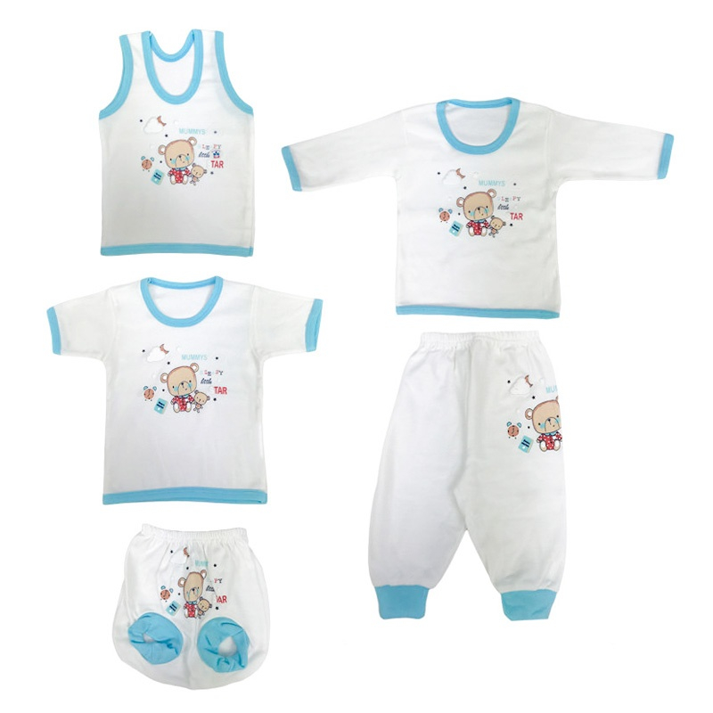 ست 5 تکه لباس نوزادی بالوشک طرح خرس