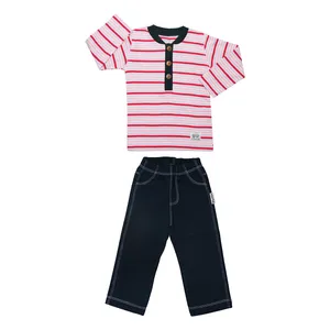  ست تی شرت و شلوار نوزادی پسرانه آدمک مدل 1155011 کد 11