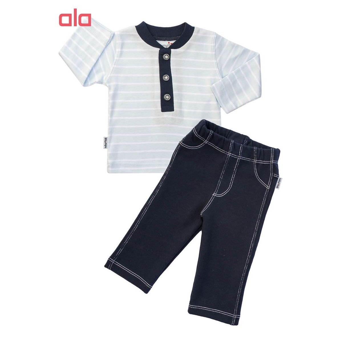 ست تی شرت و شلوار نوزادی پسرانه آدمک مدل 1155011 کد 02 -  - 2