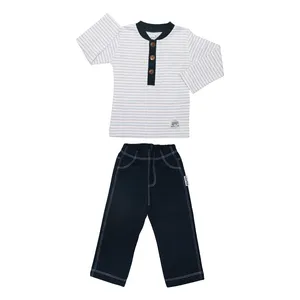 ست تی شرت و شلوار نوزادی پسرانه آدمک مدل 1155011 کد 18