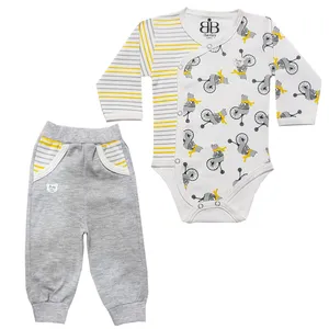 ست بادی و شلوار پسرانه طرح دوچرخه