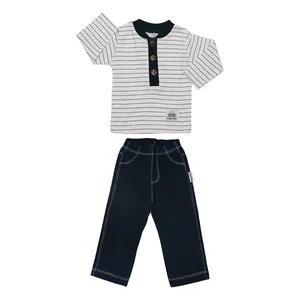  ست تی شرت و شلوار نوزادی پسرانه آدمک مدل 1155011 کد 08
