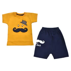 ست تیشرت و شلوارک نوزادی پسرانه کد 100
