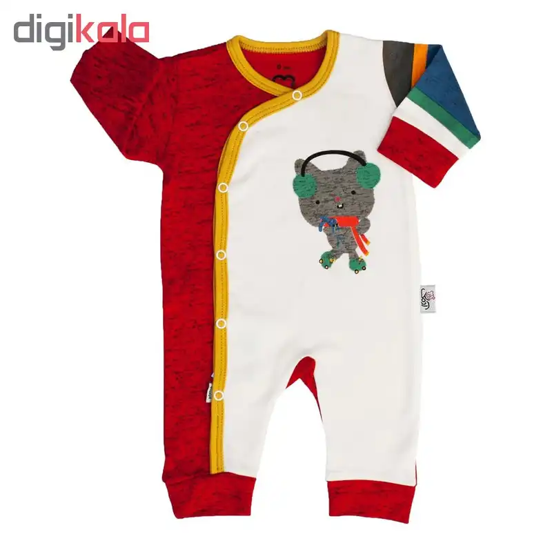 سرهمی نوزادی آدمک طرح گربه بازیگوش کد 01