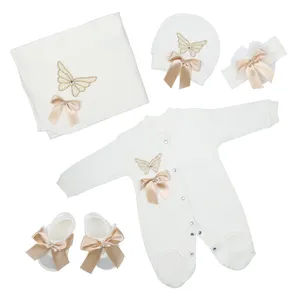 ست 5 تکه نوزادی دخترانه ادا بیبی طرح butterfly