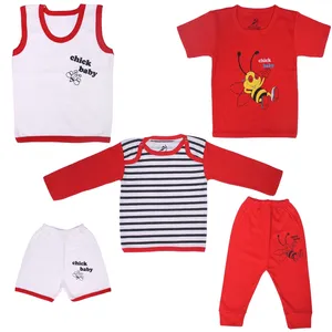 ست 5 تکه لباس نوزاد طرح زنبور کد 4012