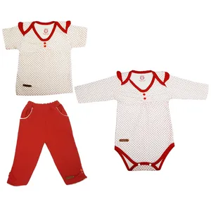 ست 3 تکه لباس نوزاد لیتل مدل Mhr-07