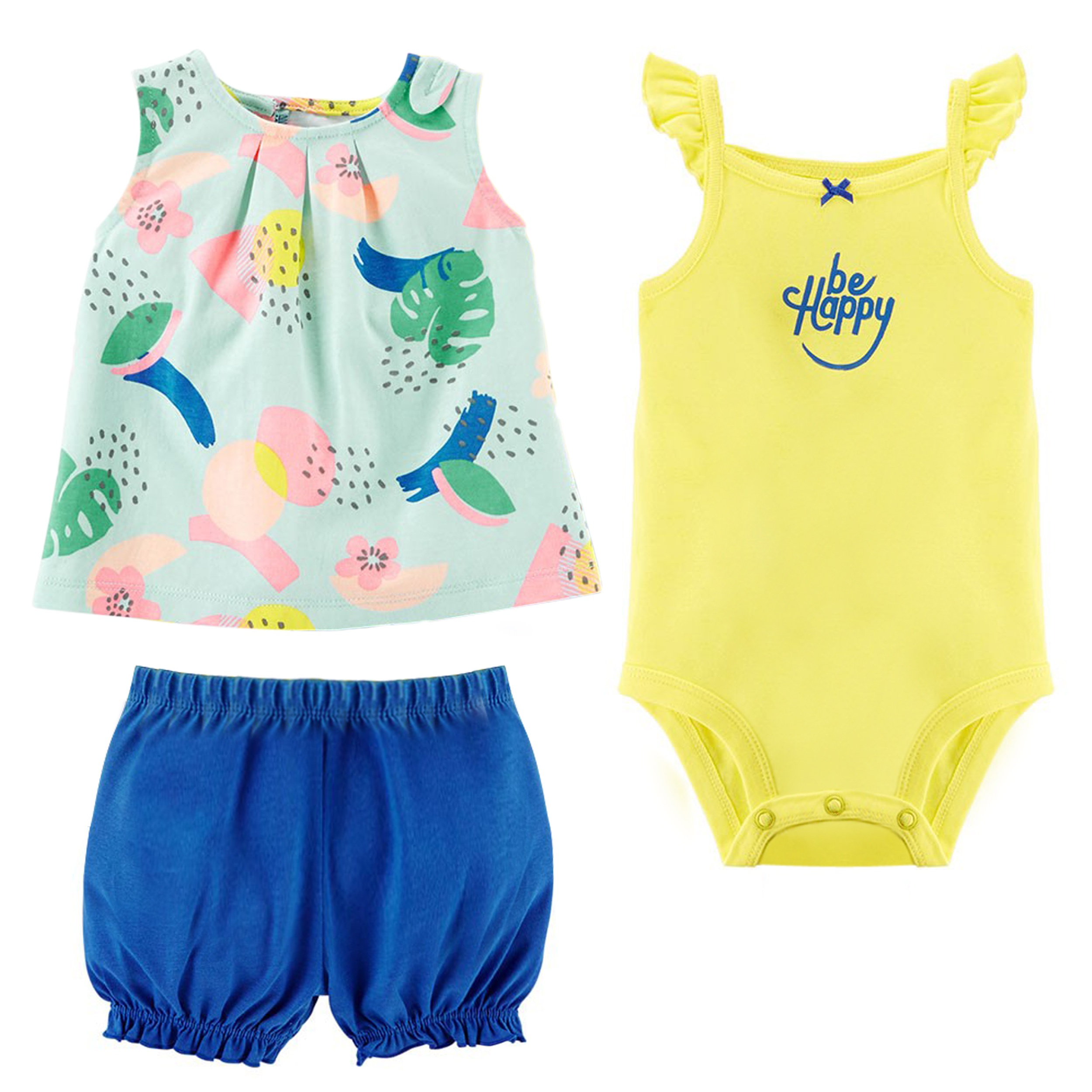 ست 3 تکه لباس نوزادی دخترانه کارترز مدل 942