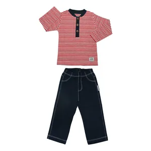 ست تی شرت و شلوار نوزادی پسرانه آدمک مدل 1155011 کد 03