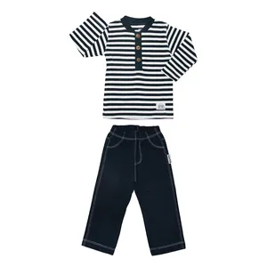  ست تی شرت و شلوار نوزادی پسرانه آدمک مدل 1155011 کد 07