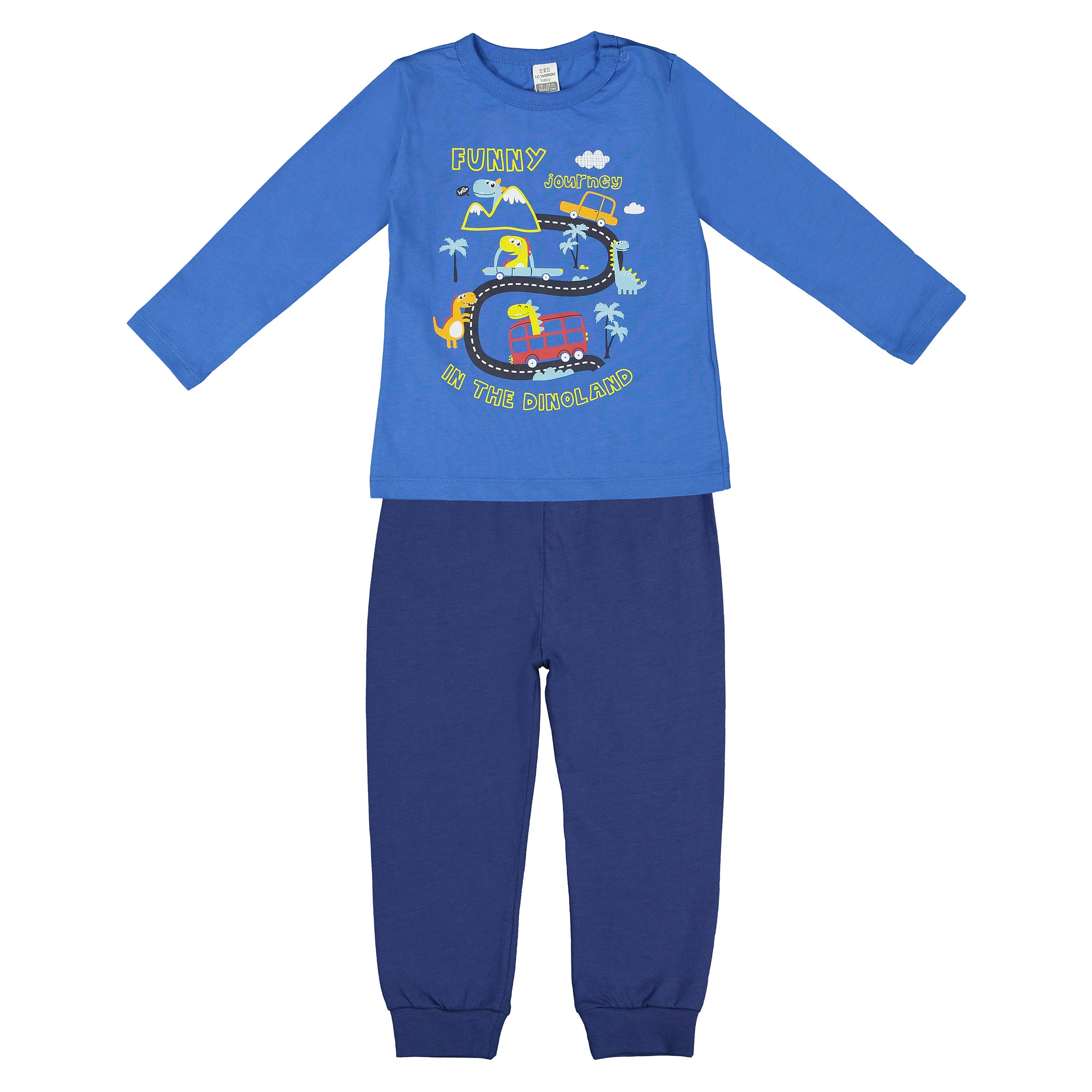 ست تی شرت و شلوار نوزادی پسرانه ال سی وایکیکی مدل 8W0434ZI