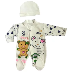 ست سرهمی و کلاه نوزادی طرح pups کد 03