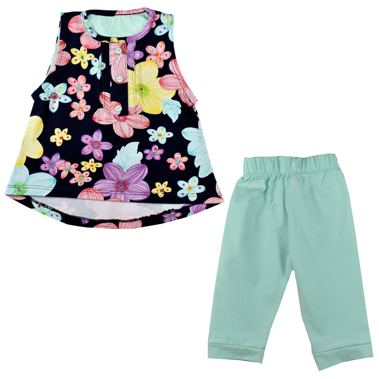 ست سارافون و شلوار دخترانه کد 1515-2