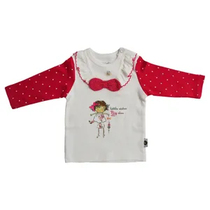 ست بلوز و شلوار نوزادی نیلی مدل دخترک