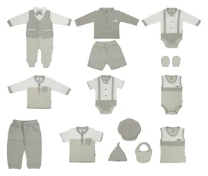 ست 14 تکه لباس نوزادی پاریز طرح ژاکارد