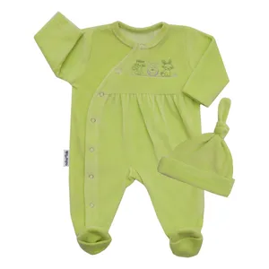 ست سرهمی و کلاه نوزادی آدمک کد 1328 رنگ سبز