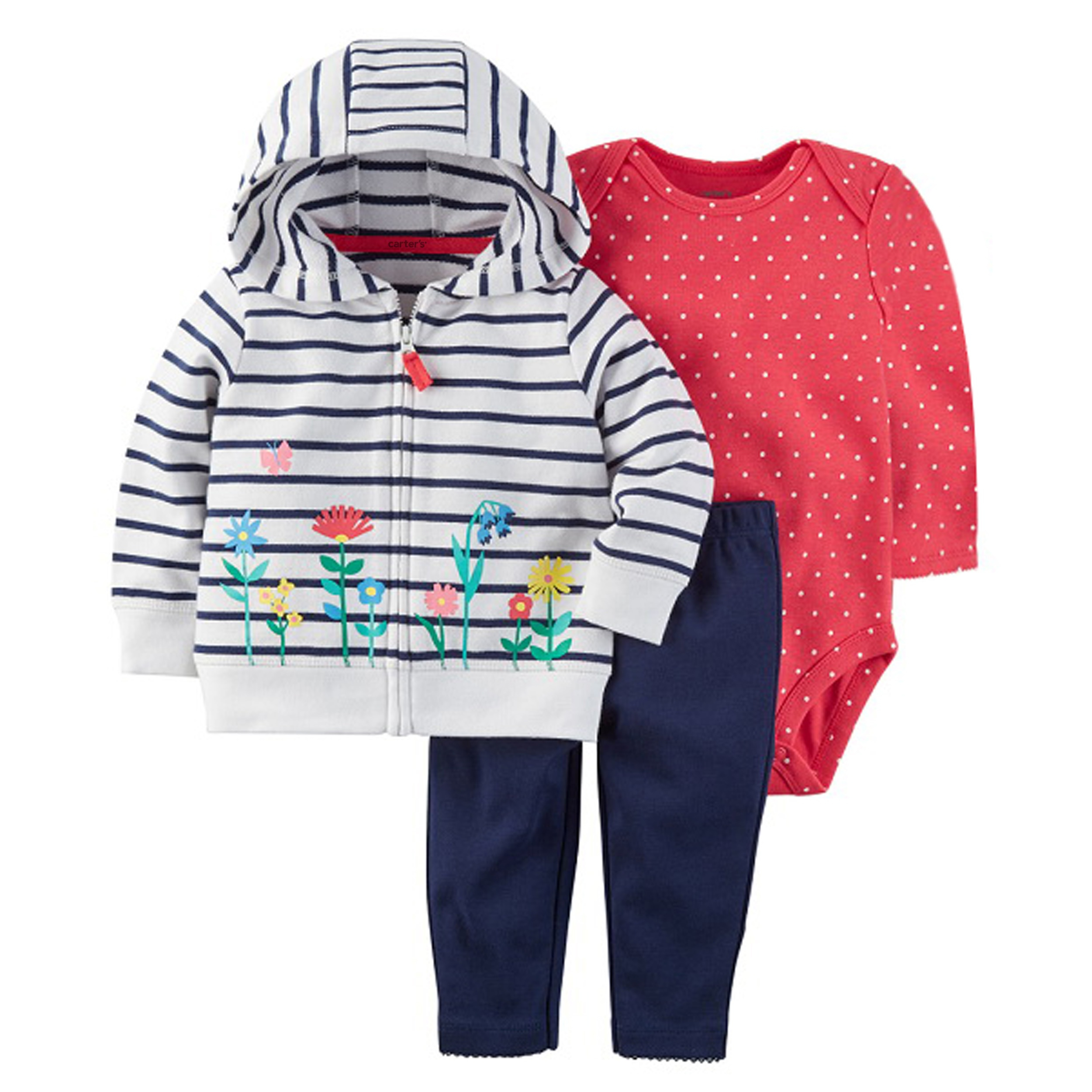 ست 3 تکه لباس نوزادی دخترانه کارترز کد 996