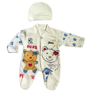 ست سرهمی و کلاه نوزادی طرح pups کد 02