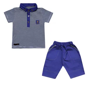 ست پولوشرت و شلوارک نوزادی پسرانه کد Kar.2.10.03