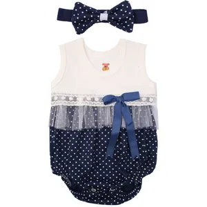 ست بادی و هدبند نوزادی دخترانه کد SH01