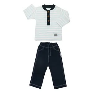 ست تی شرت و شلوار نوزادی پسرانه آدمک مدل 1155011 کد 17