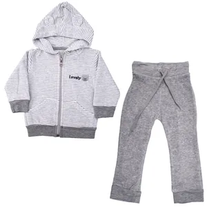 ست سویشرت و شلوار نوزاد کد LB001 رنگ طوسی