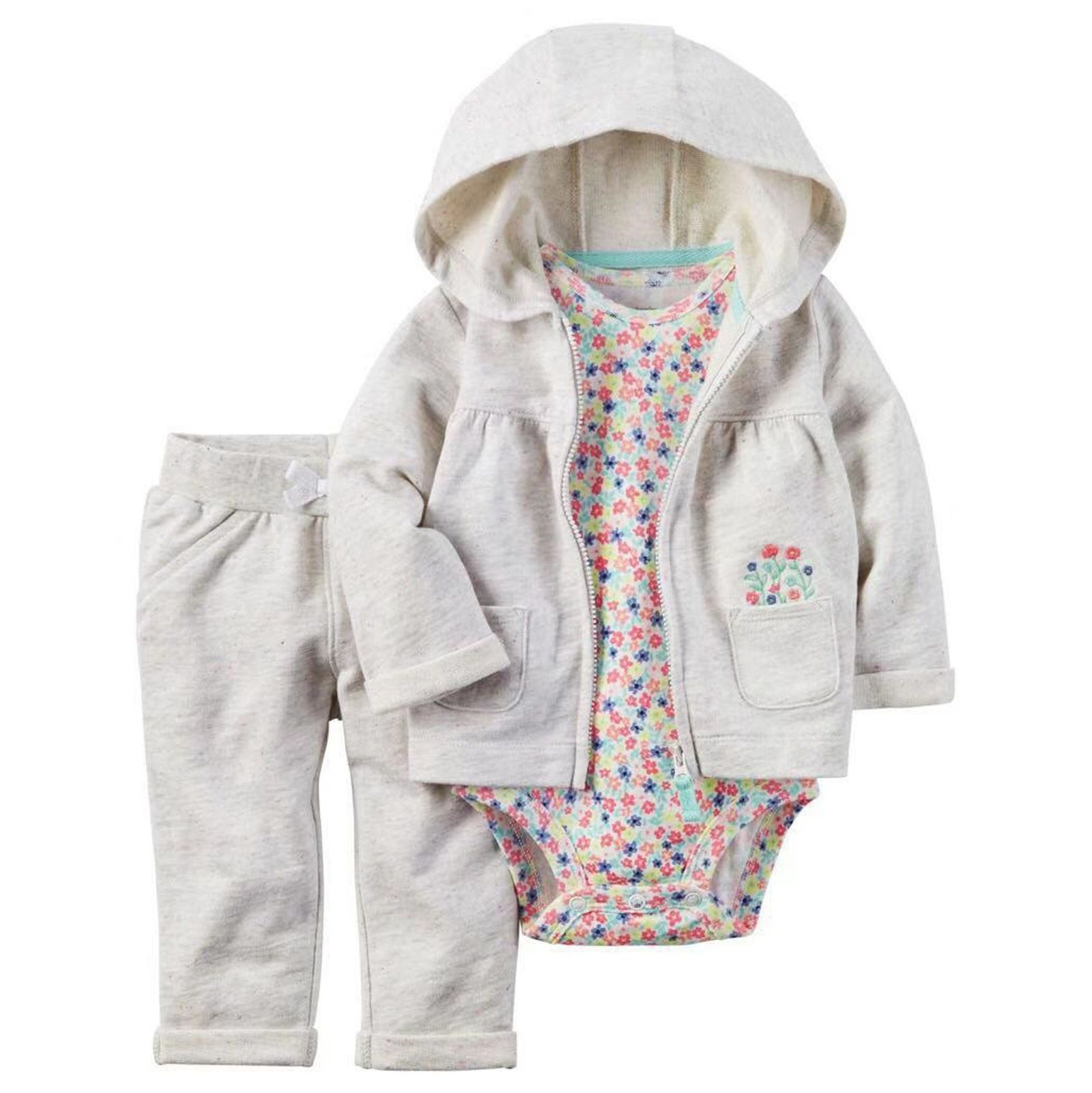 ست 3 تکه لباس نوزادی دخترانه کارترز کد 1073 - - 2