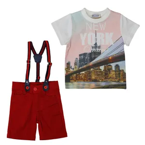 ست تی شرت و شلوار نوزادی مدل نیویورک