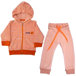 ست سویشرت و شلوار نوزاد کد LB005 رنگ نارنجی
