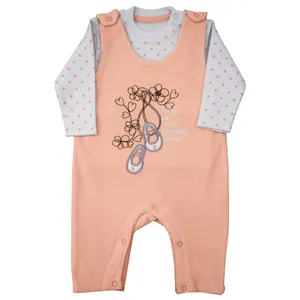 ست تیشرت و سرهمی نوزادی دخترانه کد GH004 رنگ گلبهی