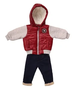 ست کاپشن و شلوار نوزادی پسرانه کد 1211