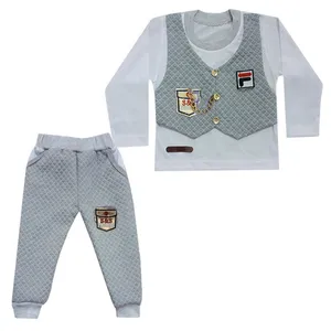 ست تی شرت آستین بلند و شلوار نوزاد کد A-07