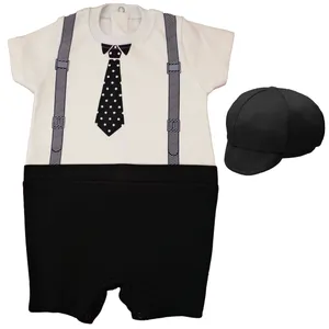 ست سرهمی و کلاه نوزاد کد FT002 رنگ شیری مشکی