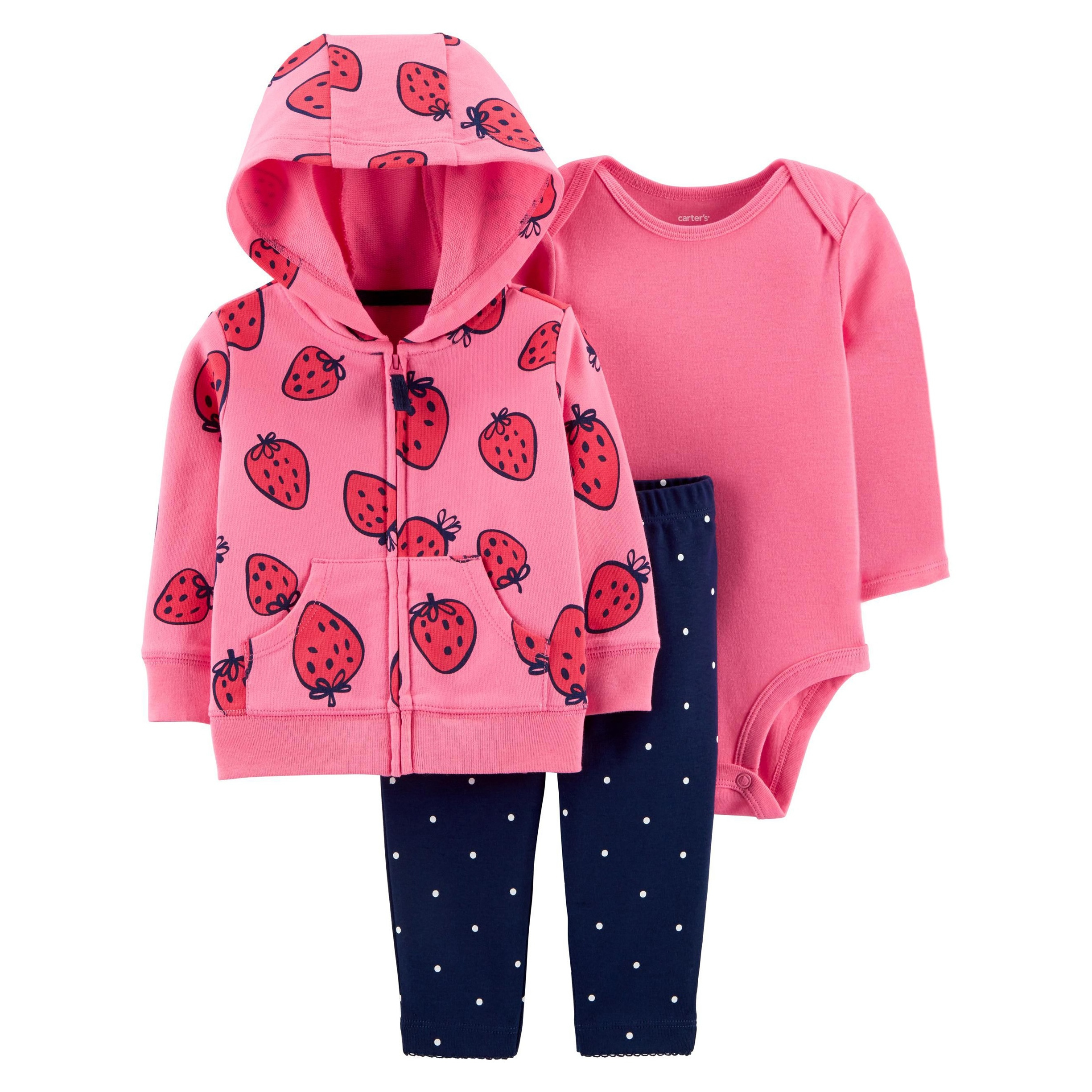 ست 3 تکه لباس نوزادی دخترانه کارترز کد 1005