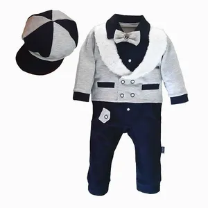 ست سرهمی و کلاه نوزادی پسرانه کد ۱۱۳۹ رنگ سرمه ای