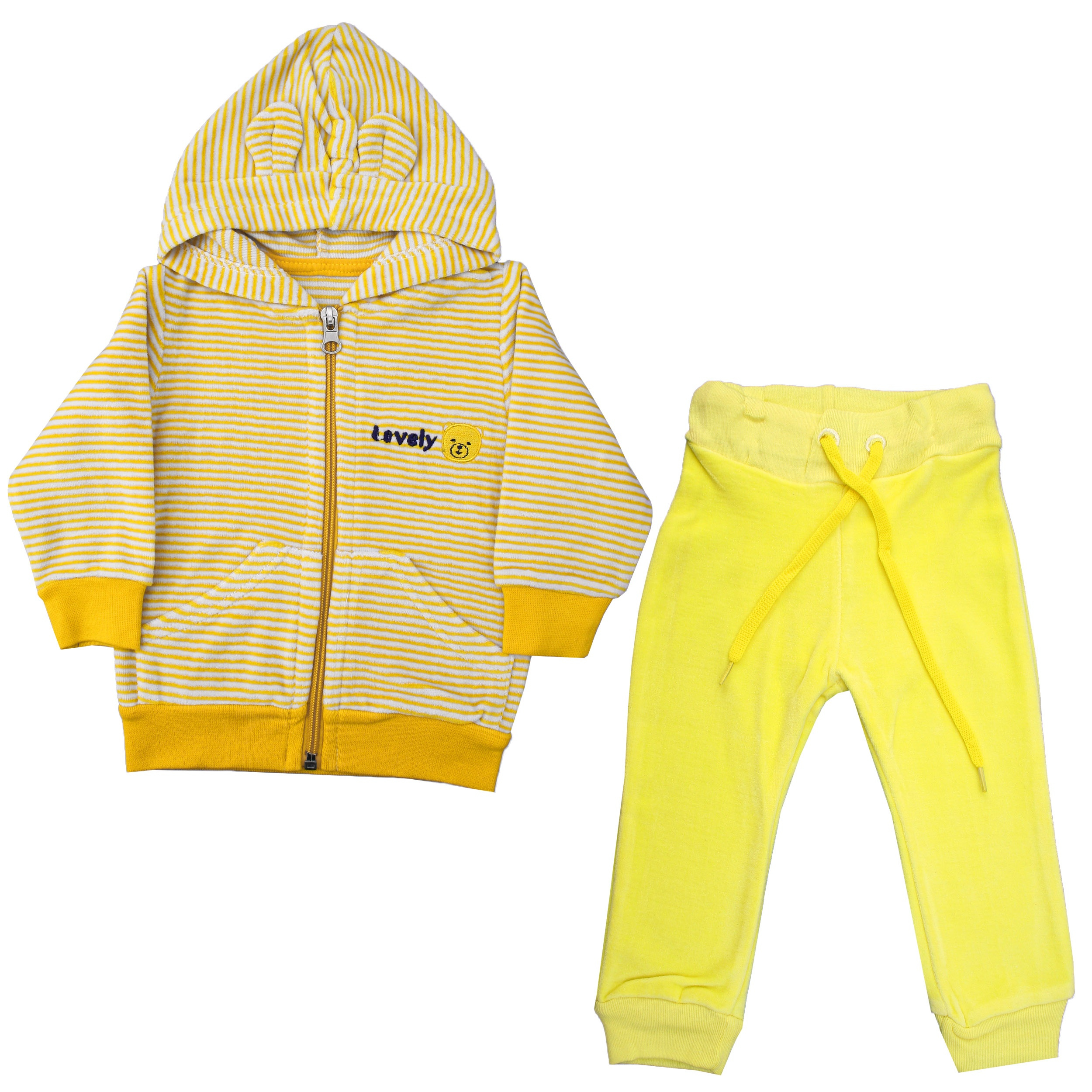 ست سویشرت و شلوار نوزاد کد LB004 رنگ زرد