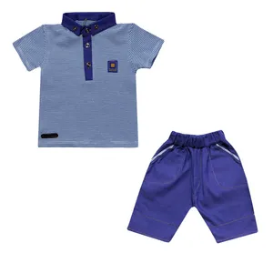 ست پولوشرت و شلوارک نوزادی پسرانه کد Kar.2.10.01