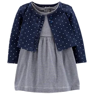 ست کت و پیراهن نوزادی دخترانه کد 10670