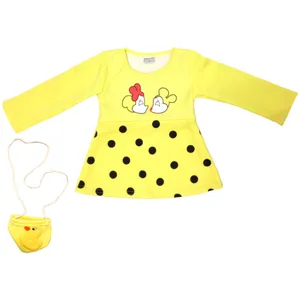 ست کیف و پیراهن نوزادی دخترانه طرح میکی موس کد G108-1